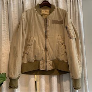 R13 Distressed Flight Bomber Jacket